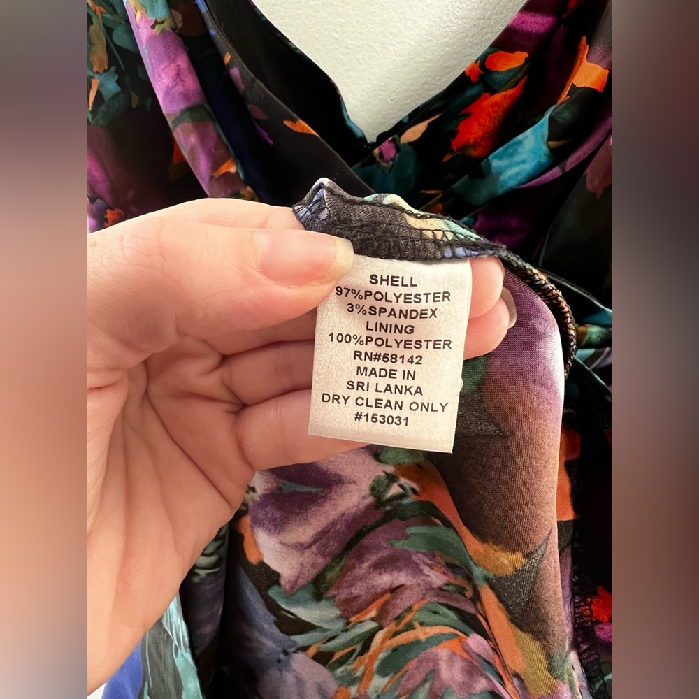 London Style Night Casual Black Dress with Floral Print - Picture 14 of 17